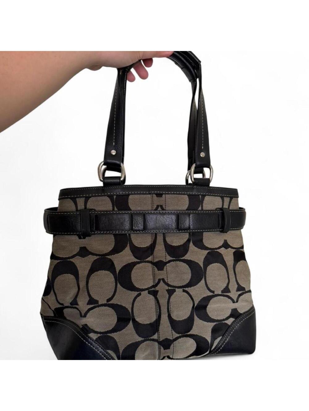 VINTAGE COACH Hampton Signature Python Tote 👜 - Picture 2 of 7